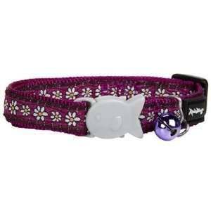  Red Dingo Designer Collar   Daisy Chain Purple   One Size 