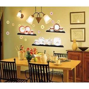  Cup & Plate Mural Wall Home Art Decor Sticker ECO 007 