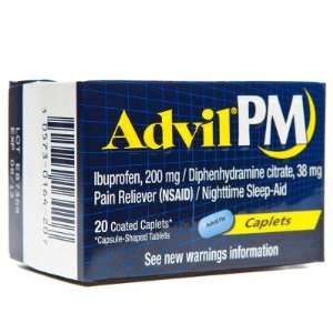  Advil  PM, Pain Reliever, 20 caplets Health & Personal 