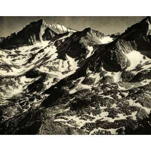  1939 Print Ansel Adams Mountain Scenery Snow Landscape 