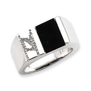  Sterling Silver Mens Onyx Ring Jewelry