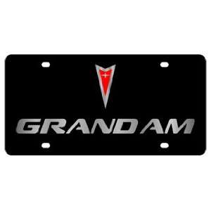  pontiac Grand Am License Plate on Black Steel Automotive