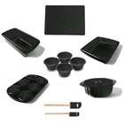 Silicone Solutions 11 Piece Black Bakeware Set