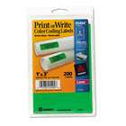  Write Removable Color Coding Laser Labels, 1 x 3, Neon Green, 200/Pack