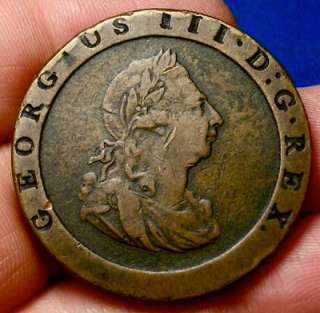 OLD ENGLISH 1797 CARTWHEEL SIZE COLONIAL PENNY  