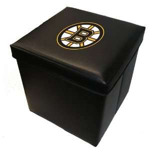Baseline Boston Bruins 16 Inch Faux Leather Storage Cube 16 Inch 