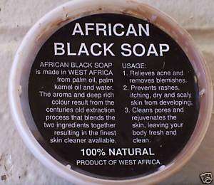 Dozen 8 oz. tub Pure Natural Raw Black Soap face body  