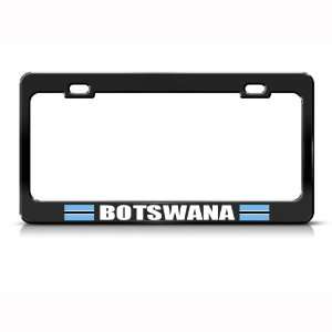  Botswana Flag Black Country Metal license plate frame Tag 