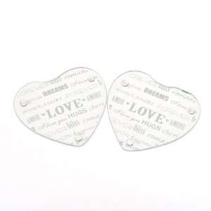   Heart Shaped Frosted Glass Coasters (Set of 6)