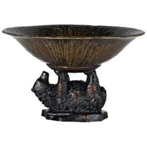  Antique Bronze Bear Bowl