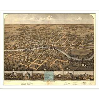   XL) Panoramic Map Poster Print Reprint Giclee, 28 x 40in 