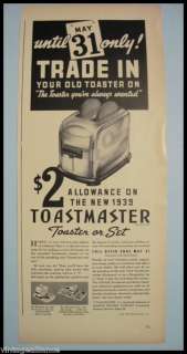   1939 McGraw Electric Co Toastmaster Toaster Trade In Print Ad  