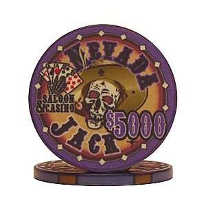Nevada Jack Casino Quality 10 Gram Chip   Purple   $5000 Denomination 