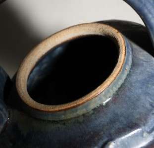 Exceptional Vtg JOHN GLICK Plum Tree Pottery Teapot Blue Glazes Signed 