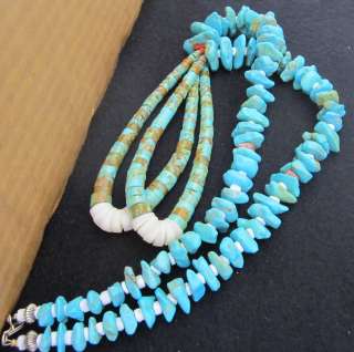 Navajo Turquoise Nugget Necklace With Jackla.  