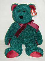 2001 Retired TY Beanie Buddies Bear 2001 Holiday Teddy  