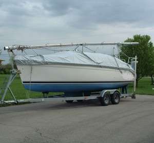 HUNTER 260 MOORING / TRAILERING COVER LIGHTLY USED MADE BY SAILORS 