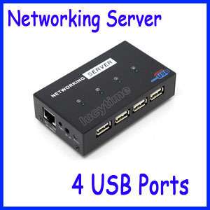 USB 2.0 Ethernet Networking Printer Server 4 USB Ports  