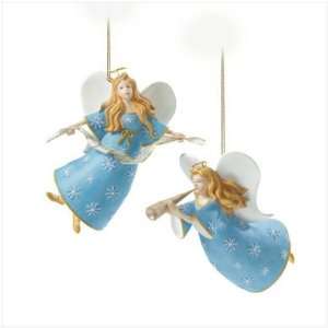 New Christmas Angel Ornaments Polyresin Fabric And Metal Construction 
