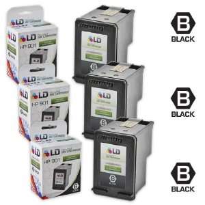 LD © Remanufactured HP 901 Set of 3 CC653AN Black Ink Cartridges