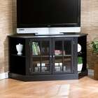 stand arched design sides with bracket in gloss black tv media stand 