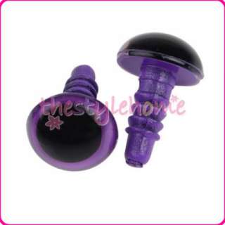 Safety Plastic Eyes For Toy Bear Plush   10MM Purple  