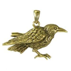  Bronze Raven Crow Totem Pendant   Wisdom and Knowledge 