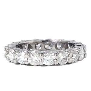 HUGE 4 Carat REAL Round Diamond Eternity Ring Wedding Band Anniversary 