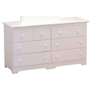 Atlantic Furniture   6 drawer 54 Windsor Dresser in White 