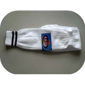 SOCCER SOCK (White and Navy Blue) NEW MENS SIZE LARGE 10 / 13 FITS 