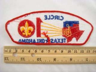 Vintage Boy Scouts Circle 10 Texas Oklahoma Patch Never Sewn Or Worn 