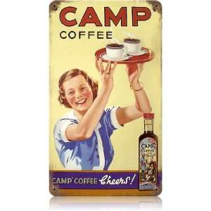  Camp Coffee Vintaged Metal Sign