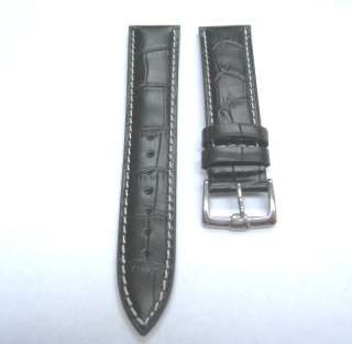 20MM ITALY LEATHER STRAP BAND FOR BREITLING WATCH WS BLACK  