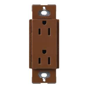   SCR 15 SI Satin Colors 15A Electrical Socket Duplex Receptacle, Sienna