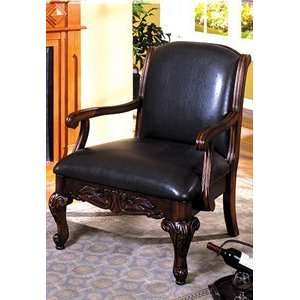  Furniture of America CM AC6177 PU Sheffield Accent Chair 