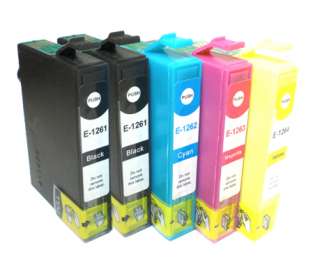 set 2x black cyan yellow magenta new compatible ink cartridges