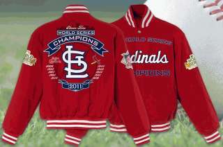 2011 St Louis Cardinals Wool World Series Championship Jacket Coat 