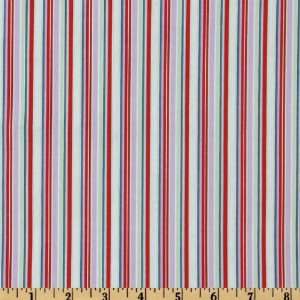   Corduroy Stripe Mint/Red Fabric By The Yard Arts, Crafts & Sewing