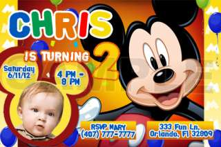 MICKEY MOUSE CLUBHOUSE BIRTHDAY INVITATIONS   PRINTABLE  
