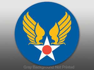 Round Army Air Corps Sticker   decal military force USA  