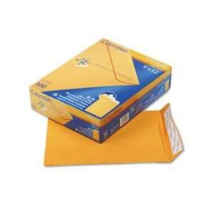  Grip Seal Catalog Envelopes, 9 x 12, 28lb, Brown Kraft 