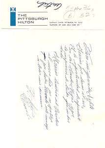 Roberto Clemente Signed Letter PSA/DNA Auto Signature Certified 