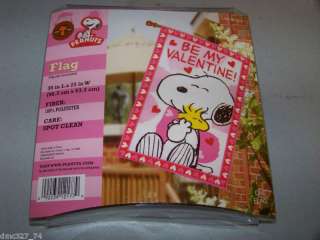 VALENTINES DAY Peanuts Snoopy FULL SIZED 38x25 Flag  