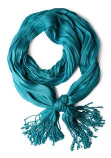 Crinkle in Time Scarf in Teal