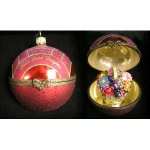   Daughter Glass Hinged Globe Polonaise Ornament APM1807