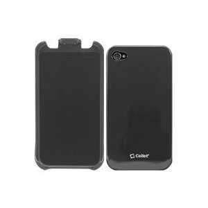   Rubberized FORCE Holster For Apple iPhone 4 with Black Flexi Case