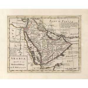  Arabia, Agreeable To Modern History by H. Moll, 30x24 