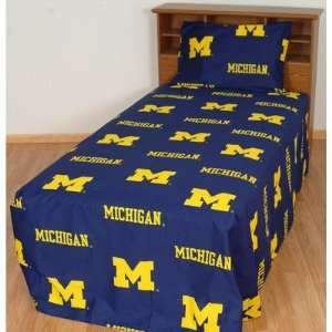  College Covers MICSS Michigan Printed Sheet Set in Solid 