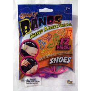  Googly Bands Shaped Rubber Bands   12 Pieces   Shoes Toys 