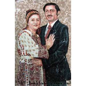   and Wife custom made Portrait Mosaic Mozaico Arts, Crafts & Sewing